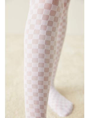 Penti Beyaz Desenli Külotlu Çorap