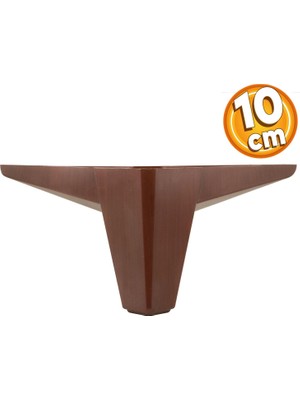 Badem10 Sedir Mobilya Kanepe Sehpa Puf Koltuk Ayağı 10 cm Kahverengi Baza Ayakları