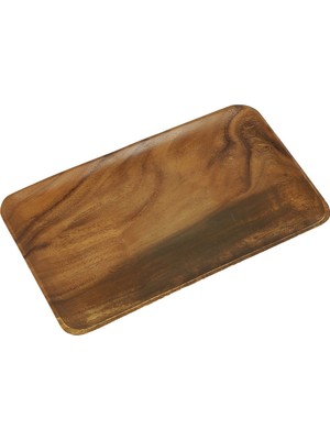 Boho Bazzar Akasya Ağacı WD-6332 El Yapımı Dikdörtgen Tabak Orta Boy 35X20CM