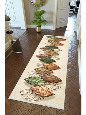 10 Post Online  yolluk Koridor Bej Kahverengi Yeşil Kaymaz Yuvarlak Oval Kesme Ince Yıkanabilir Halı