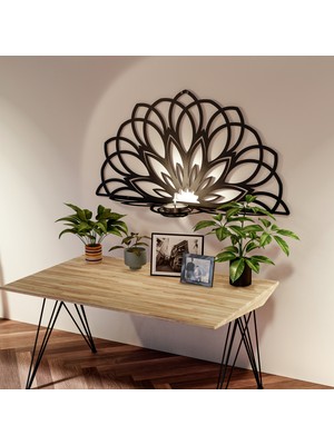 Goodsvio Home & Living Resenne Mandala Desenli Metal Duvar Mumluğu (Large)