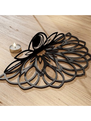 Goodsvio Home & Living Resenne Mandala Desenli Metal Duvar Mumluğu (Large)