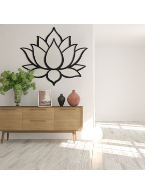 Goodsvio Home & Living Lotus Çiçeği Metal Duvar Dekoru