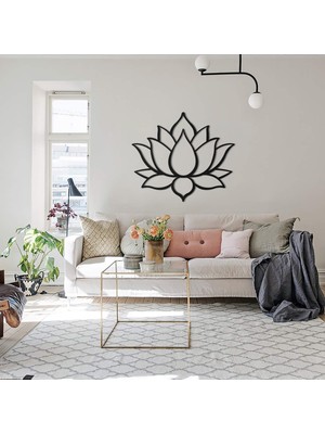 Goodsvio Home & Living Lotus Çiçeği Metal Duvar Dekoru