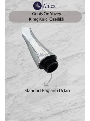 Ahlez Elite Kare Tek Fonksiyonlu Duş Başlığı Poşet Ambalaj