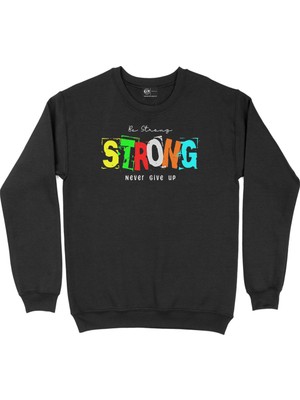Cix Be Strong Never Give Up Siyah Sweatshirt