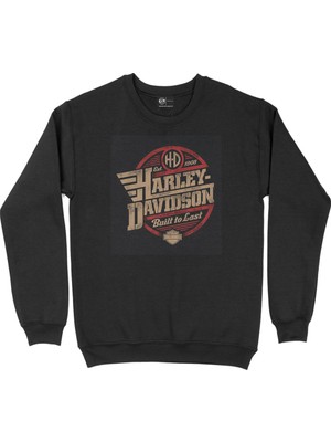 Cix Harley Design Siyah Sweatshirt