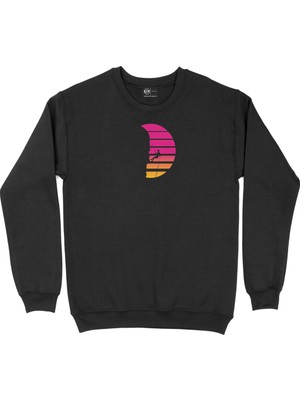 Cix Tırmanış Tasarım Siyah Sweatshirt