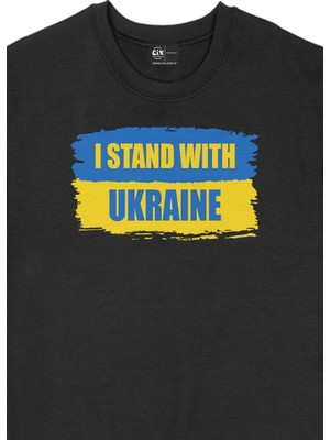 Cix I Stand With Ukraine Ukrayna Siyah Sweatshirt