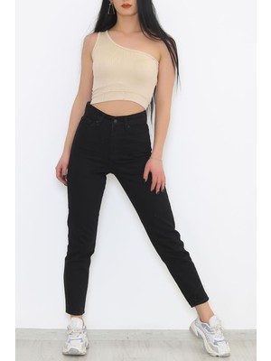 Mavi Stil Contalı Mom Jeans Siyah - 2411.392.