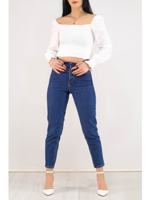 Mavi Stil Contalı Mom Jeans Koyumavi - 2411.392.