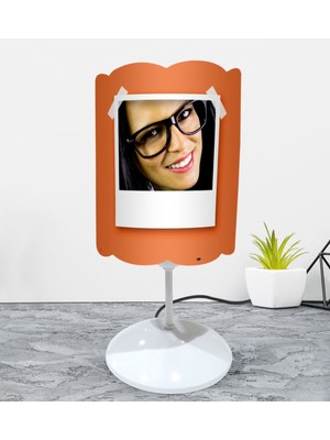 BK Kişiye Özel Tasarım Fotoğraflı Abajur Gece Lambası-Beyaz - 3