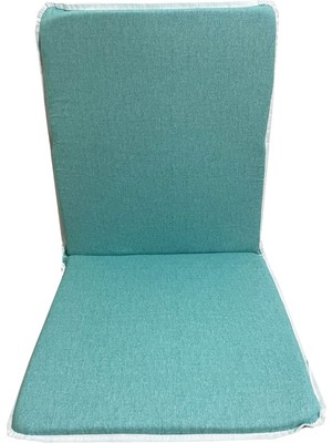 Vip Home Concept Sandalye Minderi Arkalıklı Lastikli Fermuarlı Süngerli-1 Adet(Su Yeşili Kırçıllı)Yıkanabilir