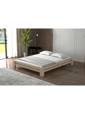 Koç Tek Yapı Bella-Doğal Masif Ahşap Karyola Bella