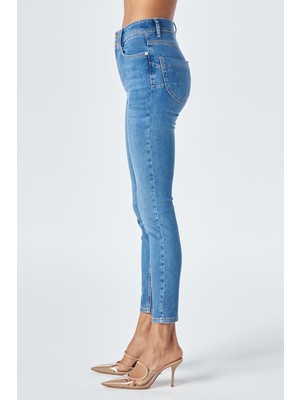 Cross Jeans Judy Açık Mavi Yüksek Bel Skinny Fit Jean Pantolon C 4521-118