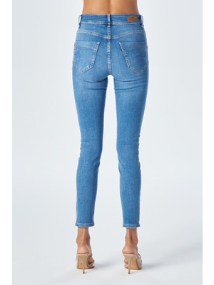 Cross Jeans Judy Açık Mavi Yüksek Bel Skinny Fit Jean Pantolon C 4521-118