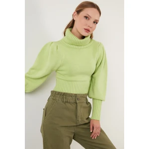 Kol Detaylı Boğazlı Yaka Kazak Bayan Kazak 63622534