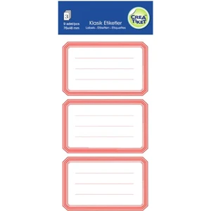 Tiket Klasik Etiket Kırmızı - 1266