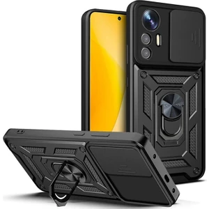 Xiaomi 12 Lite Kılıf Kamera Korumalı Sürgülü  + Ekran Koruyucu