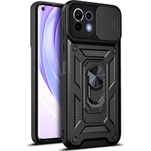 Xiaomi Mi 11 Lite Kılıf Kamera Korumalı Sürgülü  + Ekran Koruyucu Ped