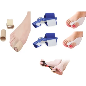 Gece Ateli Hallux Düzeltici Ayak Baş Parmak Kemiği Ayırıcı  Bunyon Parmak Arası Full Set