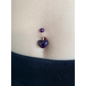 Ares Collection Cerrahi Çelik Şambala Kalp Göbek Piercingi