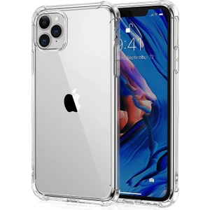 Apple iPhone 12 Pro Uyumlu Kılıf Köşe Korumalı Berrak Saydam Sert Silikon Antishock