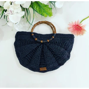 Pink Bag Handmade Hasır Midye El Çantası