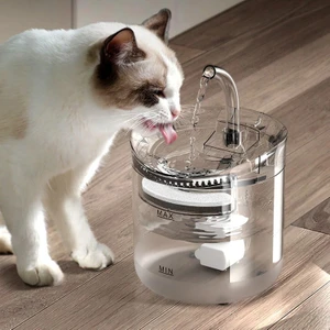 Daily Link Dailylink Kedi Köpek Için Sessiz Şeffaf Otomatik Su Pınarı Su Çeşmesi Su Sebili