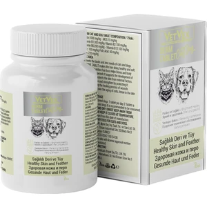 Derm Tablet Kedi ve Köpek Için Sağlıklı Deri ve Tüy 75 Tablet - Vetvex
