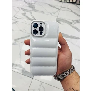 iPhone 12 Pro Max Puffer Hologram Kılıf Parlak Kılıf Yastık Kılıf Kamera Korumalı Kılıf