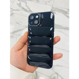 iPhone 14 Plus Puffer Hologram Kılıf Parlak Kılıf Yastık Kılıf Kamera Korumalı Kılıf Yumuşak Kılıf