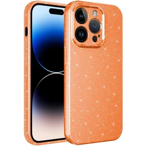 iPhone 14 Pro Max Kılıf Kamera Korumalı Simli Parıltılı Lüks
