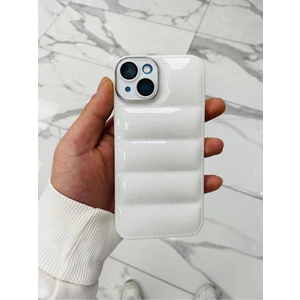 iPhone 14 Puffer Hologram Kılıf Parlak Kılıf Yastık Kılıf Kamera Korumalı Kılıf Yumuşak Kılıf