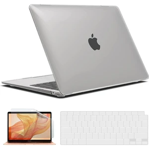 TEKNETSTORE Macbook Air 13 Inç M1 Çip A2337 Tam Uyumlu Alt Üst Kılıf + Klavye Kılıfı + Ekran Koruyucu Film