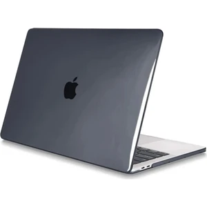 TEKNETSTORE Apple Macbook Air 13" 2020 (M1 Çip) A2337 Şeffaf Siyah Kılıf Koruyucu Kapak