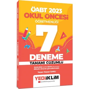 Yediiklim Yayınları ÖABT 2023 Okul Öncesi Öğretmenliği Tamamı Çözümlü 7 Deneme