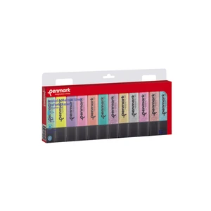 Fosforlu Kalem 12 Li Asetat Karışık Renk 6 Pastel + 6 Sim