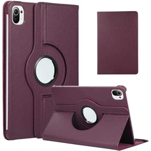 Case 4U Xiaomi Mi Pad 5 Uyku Modlu 360 Derece Dönebilen Standlı Tablet Kılıfı Mor