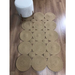 Evvemall Jüt Hasır Yıkanabilir Salon Mutfak Balkon ve Bahçe Royal Serisi Jüt Kilim Jüt Halı 17