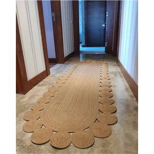 Evvemall Jüt Hasır Yıkanabilir Salon Mutfak Balkon ve Bahçe Royal Serisi Jüt Kilim Jüt Halı 20