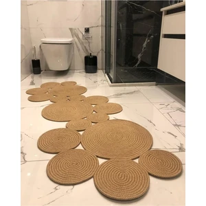 Evvemall Geometrik Jüt Hasır Yıkanabilir Salon Mutfak Balkon ve Bahçe Royal Serisi Jüt Kilim Jüt Halı 28