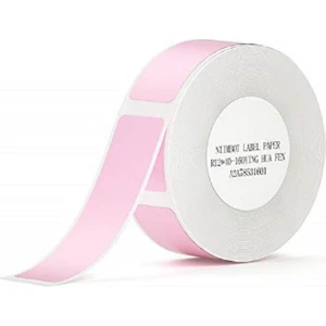 D11 Çok Amaçlı Etiket 12X40MM Pembe (160 Adet) Yırtılmaz, Sudan ve Yağdan Etkilenmez