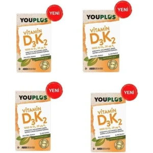 Vitamin D3K2 1000 Iu Damla 20 ml x 4 Adet