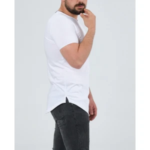 The One Erkek Pis Yaka Oval Kesim Pamuklu Slimfit Basic T-Shirt