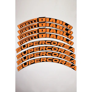 NP Aksesuar Motosiklet Pirelli Diablo Supercorsa 3D Lastik Yazısı Full Turuncu