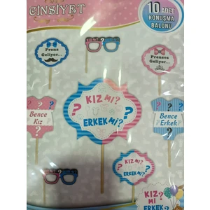 Çıtı Pıtı Store 10 Ad Cinsiyet Partisi Konuşma Balonu