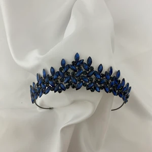 Luxury Wedding Accessories Subya Lacivert Nişan/kına/ Gelin Tacı