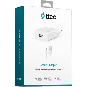 Smartcharger 2.1A Seyahat Şarj Aleti + Type-C Kablo
