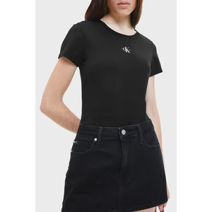 Calvin Klein Logolu Slim Fit Bisiklet Yaka % 100 Pamuk T Shirt Bayan T Shirt J20J220300 Beh